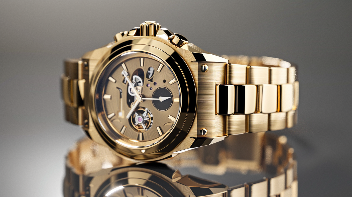 2050 Gold Luxury Watch Concept