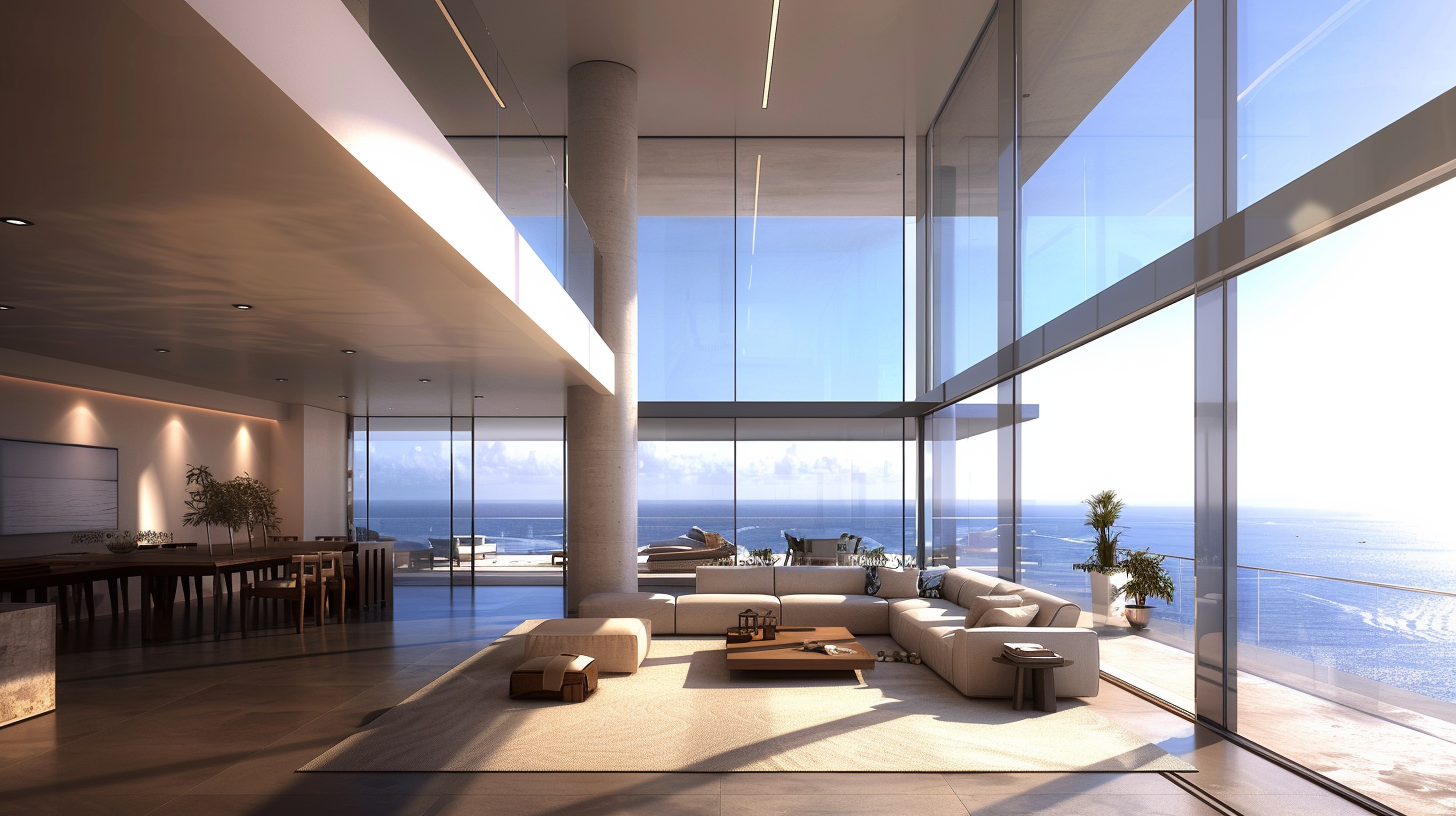 Architectural Interior Design with Ocean Views
