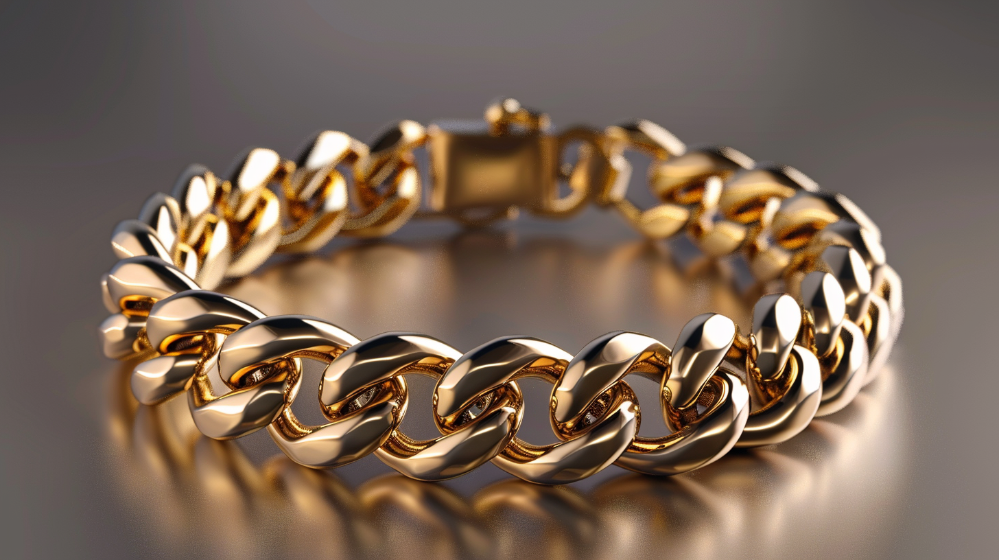 Gold Simplicity Cuban Bracelet