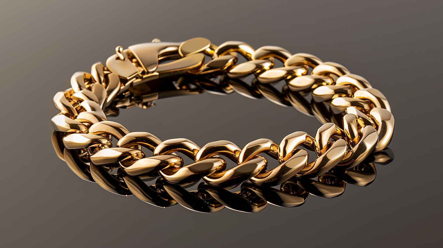 Refined Timeless Gold Cuban Bracelet