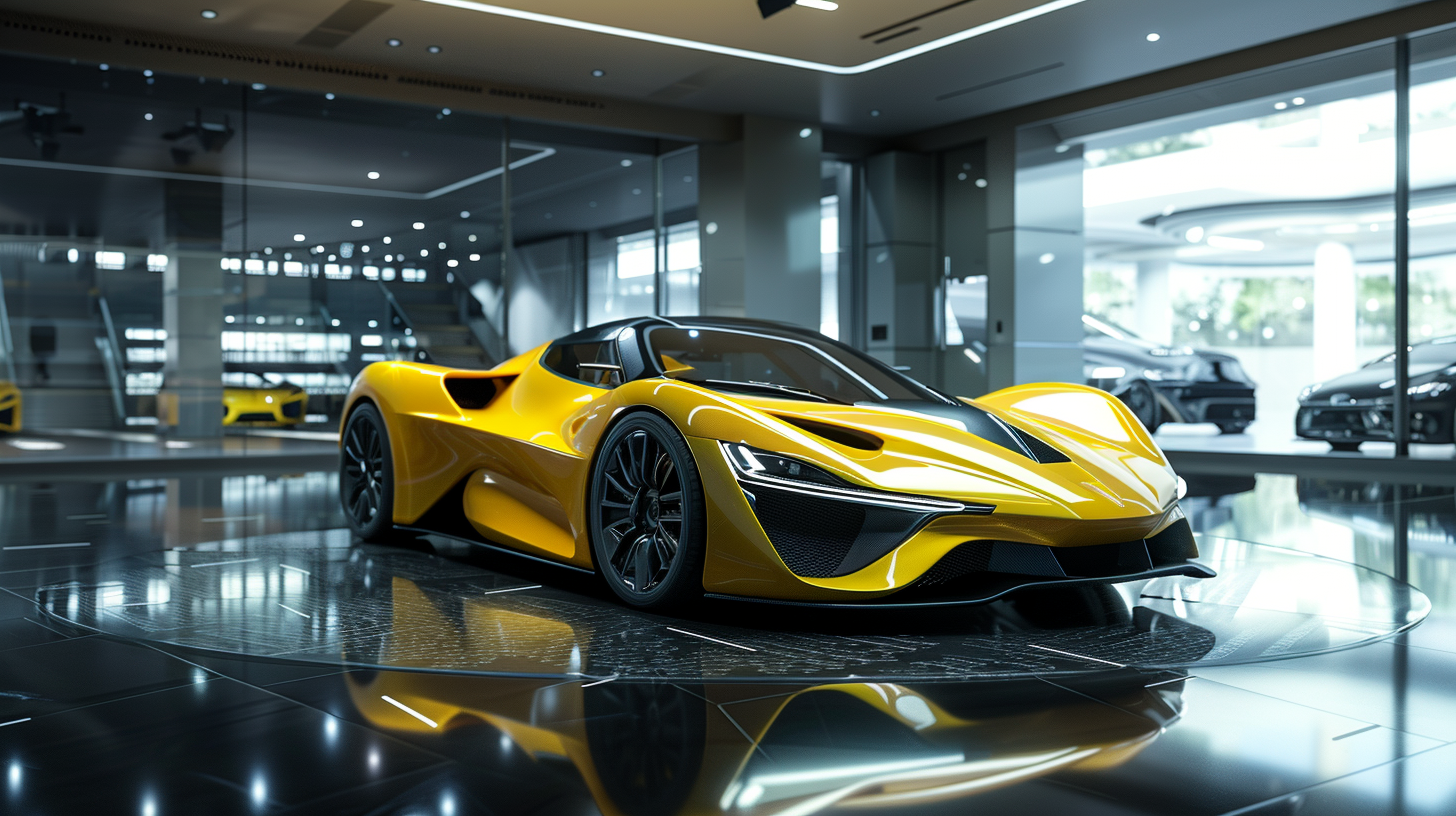 Yellow Ultra Performance Supercar