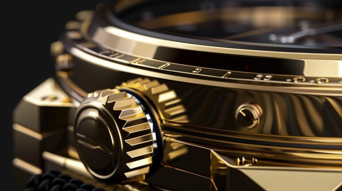 2050 Gold Luxury Watch Concept
