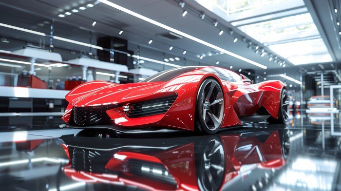 Aerodynamic Future Supercar