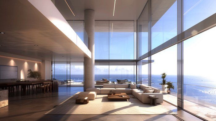 Architectural Interior Design with Ocean Views