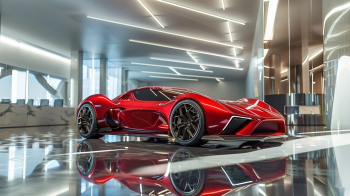 Precision-Engineered Red Hypercar