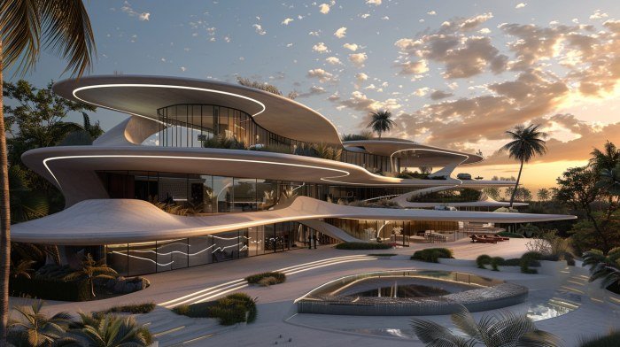 Ultra Futuristic Luxury Mega-Mansion Concept